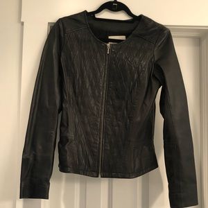 Hinge leather jacket
